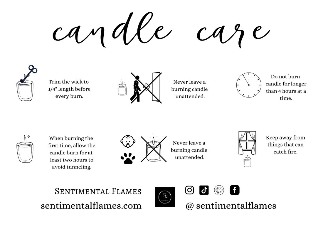 Candle Care 101: How to Get the Most Out of Your Sentimental Flames Candle.